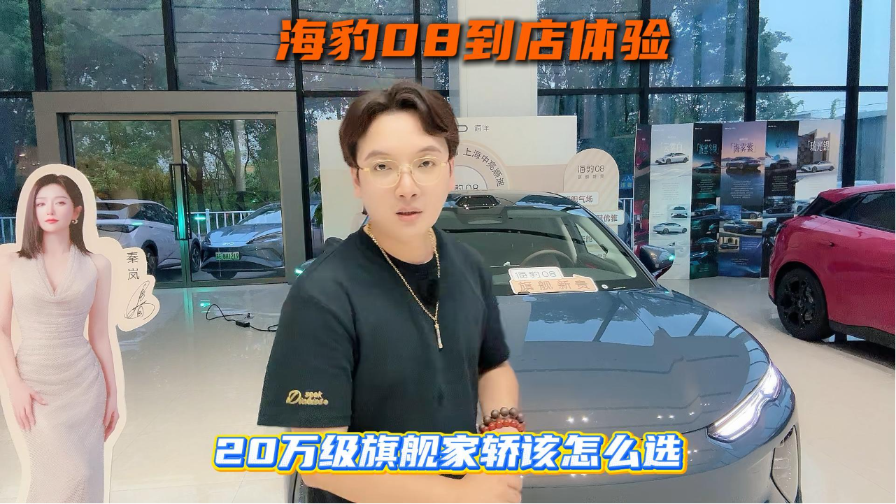 海豹08到店体验：20万级旗舰家轿该...